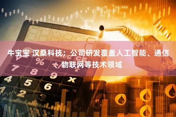 牛宝宝 汉桑科技：公司研发覆盖人工智能、通信、物联网等技术领域